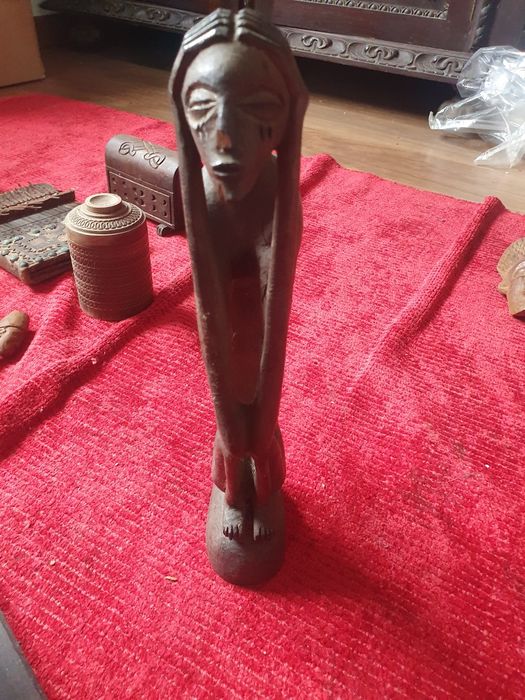 Lote lanças tribais e artesanato