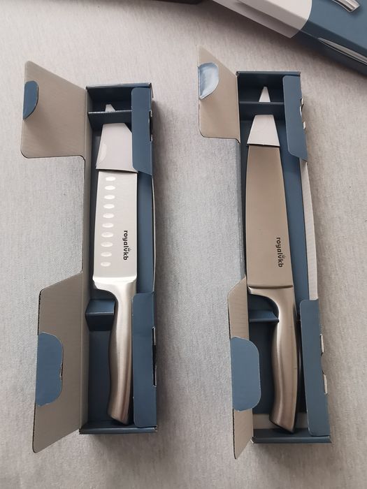 Nóż santoku i nóż szefa kuchni, nowe, bardzo ostre