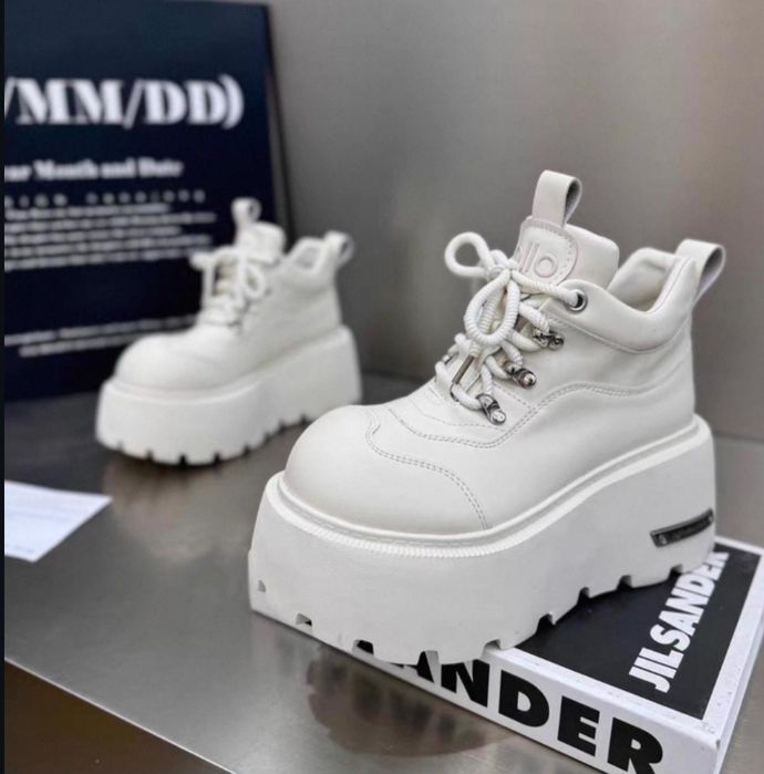 Весенние, Осенние ботинки, белые, 37р