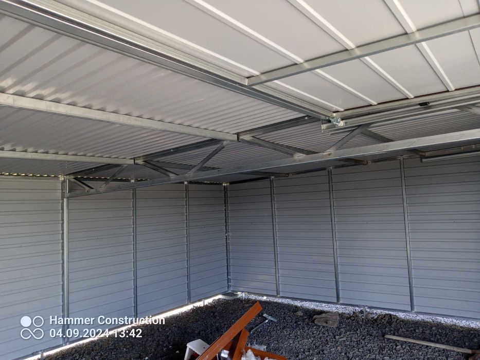 Garaż blaszany 10x6.  KONSTRUKCJA W OCYNKU. Producent. CAŁA Polska