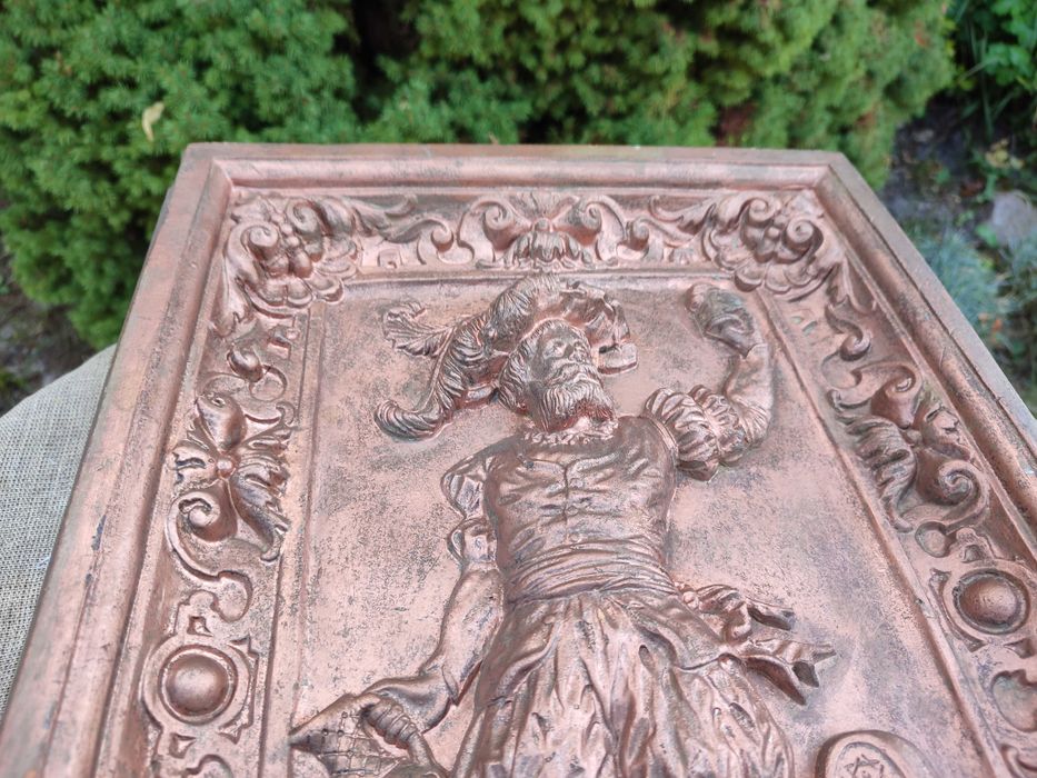 Stary kafel piecowy - rycerz - XIX wiek