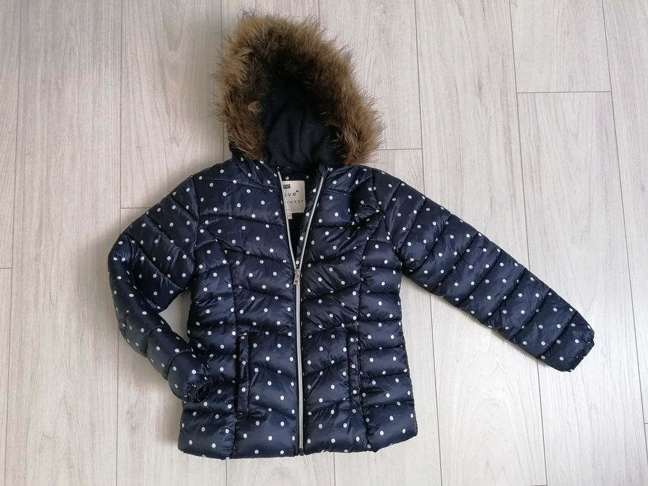 Kurtka granatowa w kropki