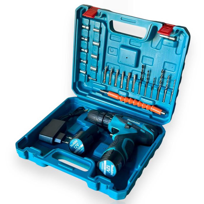 Шуруповерт Makitta 12В/1.5Ah Шуруповерт + набор инструментов