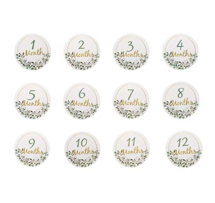 Картки для щомісячних фотосесій малюків