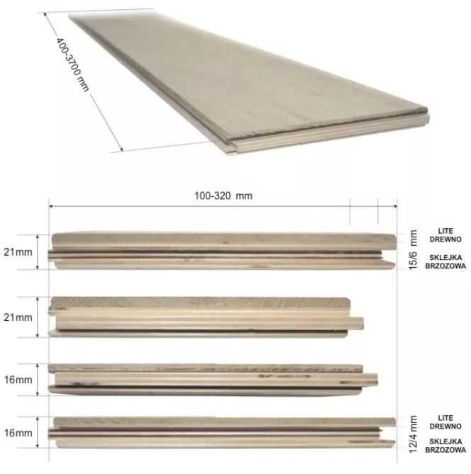 Deska podłogowa dębowa około 9m2