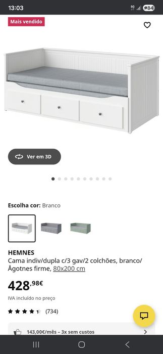 Cama Hemnes ikea usada