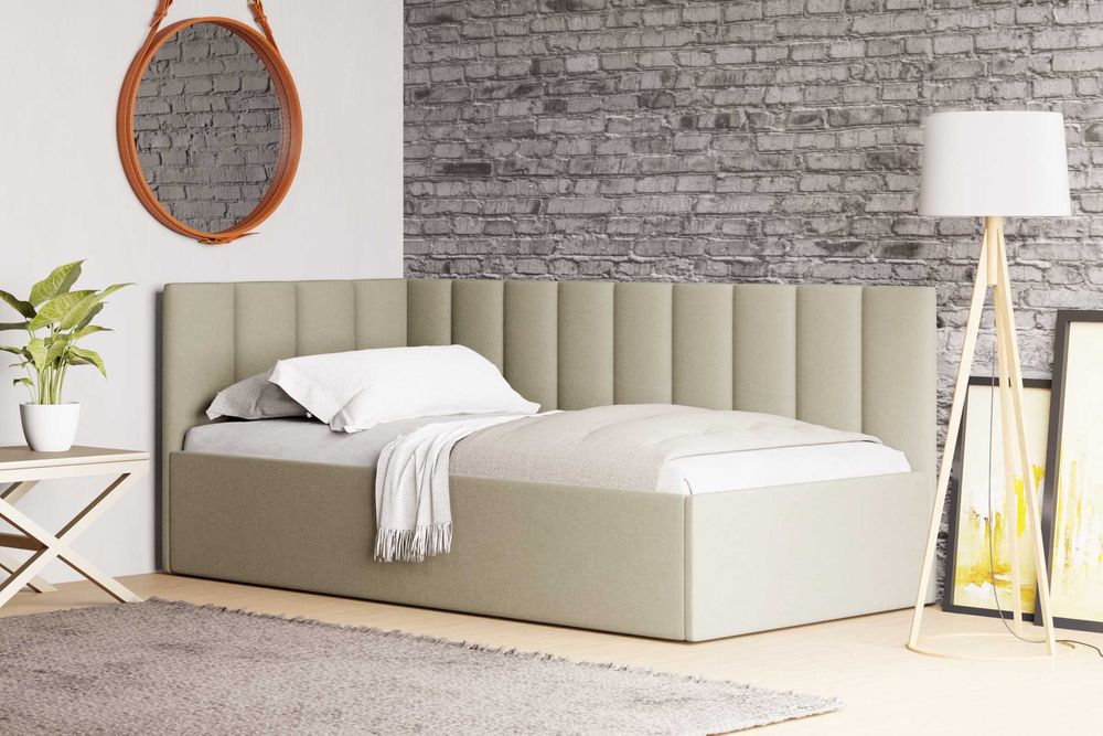 Łóżko tapicerowane Sofa Kanapa pojemnik na pościel stelaż wysyłka!