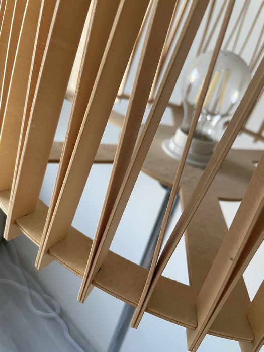 Lampa stojąca ratanowa boho klosz okragly owalny