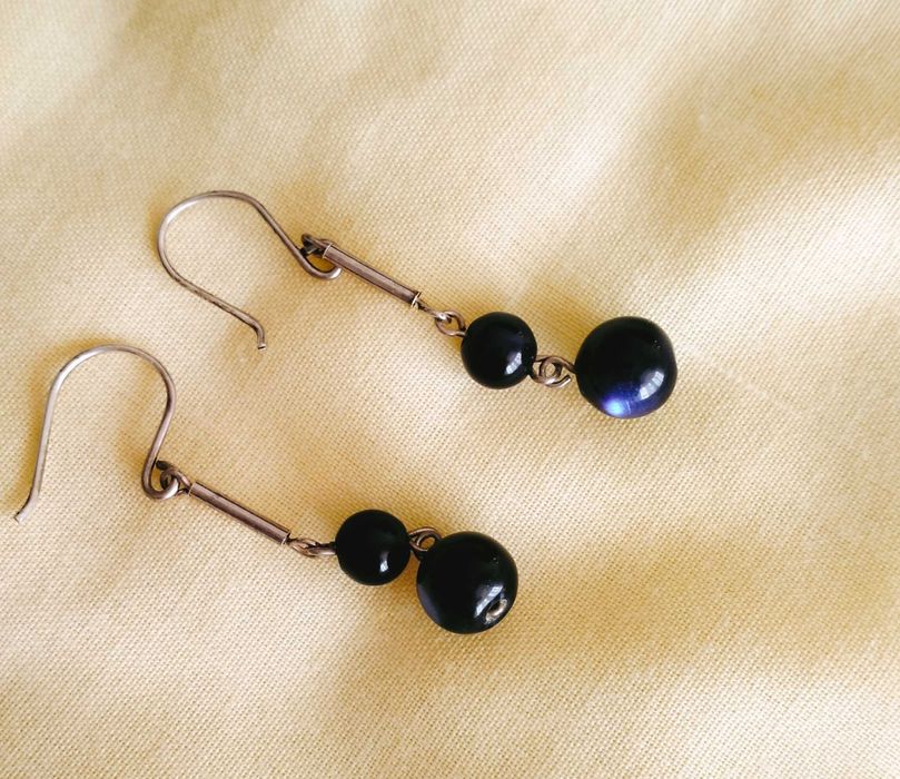 Brincos prata com pedra azul