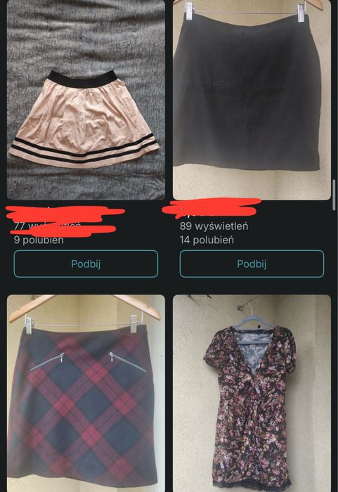 Wymiana spódnice spódniczki spodnie spodenki szorty 36 34 38 XS S M