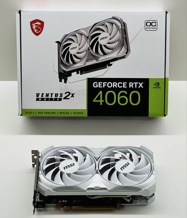 Placa Gráfica MSI GeForce RTX 4060 Ventus 2X White OC 8GB GDDR6