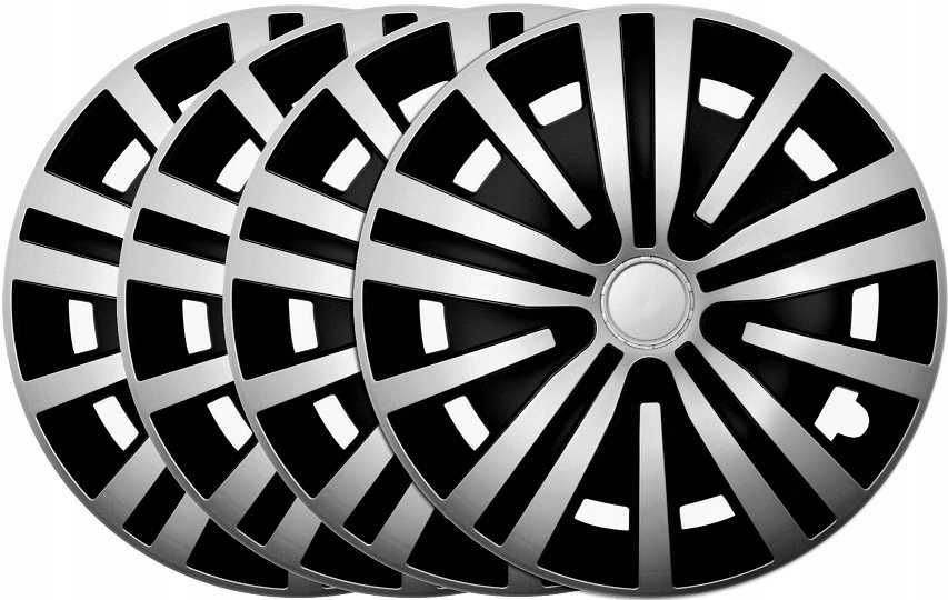 Kołpaki Samochodowe 17" Srebrno-Czarne , Srebrne Sklep Częstochowa
