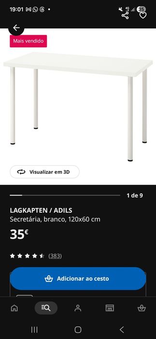 Secretária ikea LAGKAPTEN