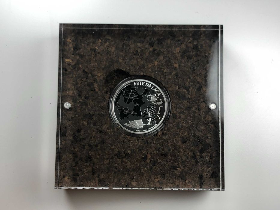 5 Euros 2021 Estojo Prata Proof Arte da Laca