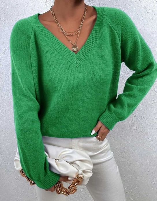 Sweter kardigan bershka r 40 zielony