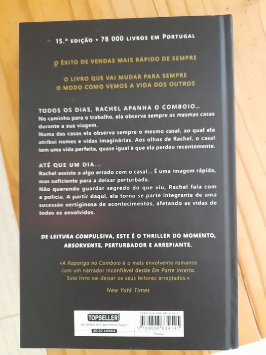 Livro "A rapariga no comboio"