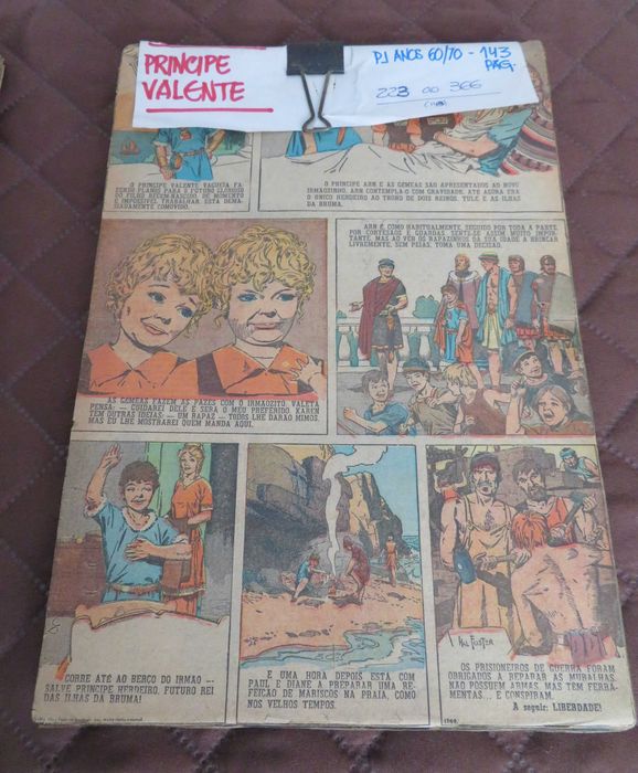 BD - Principe VALENTE/Páginas do Jornal PJ (Anos 60 / 70) - com OFERTA
