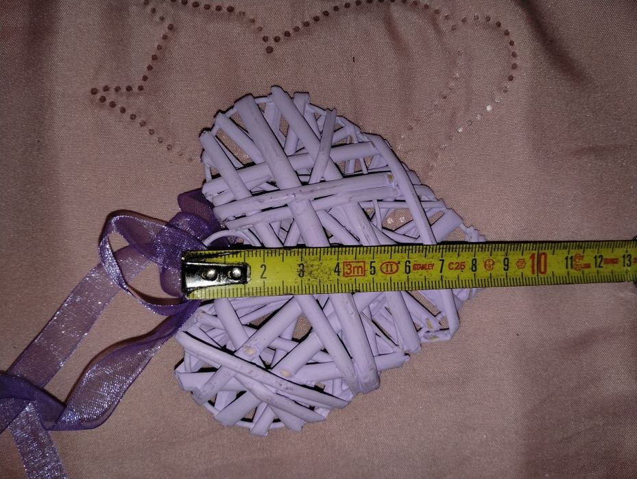 Wiklinowe serca ozdoby