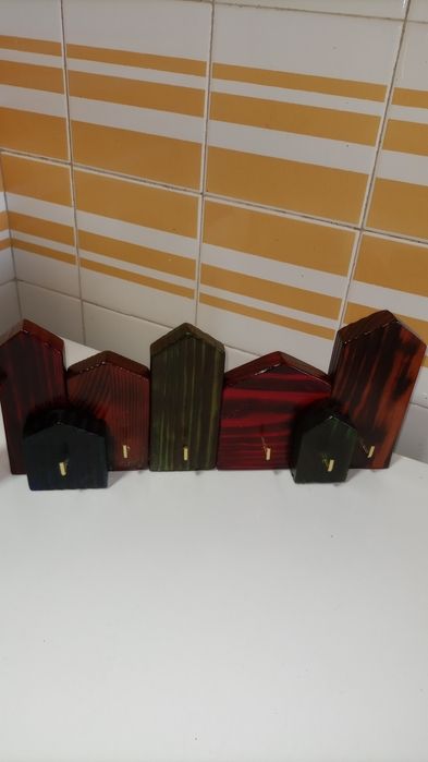 Cabide vivenda e chaveiros  com 5 gancho e 6 ganchos