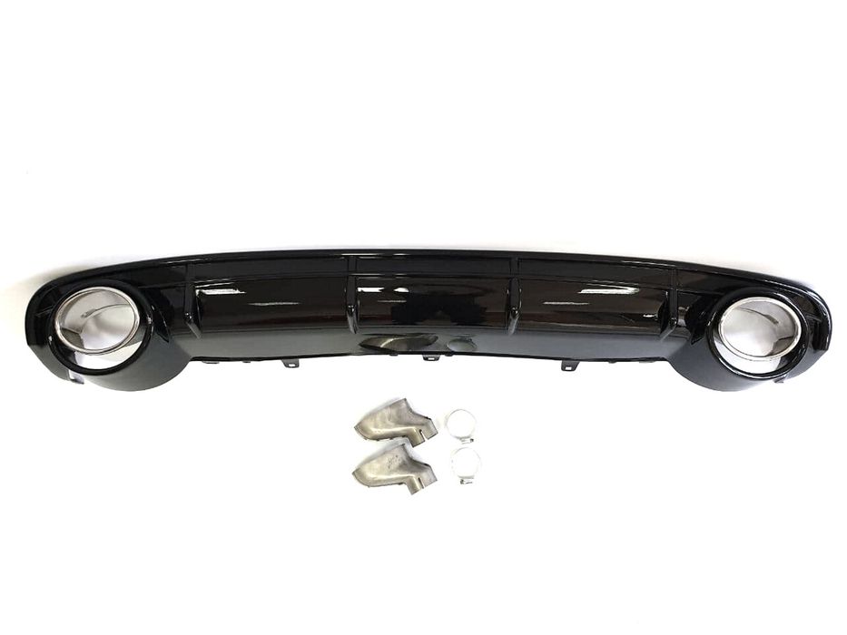 Дифузор заднього бампера в стилі RS6 для Audi A6 C7 2014-2018