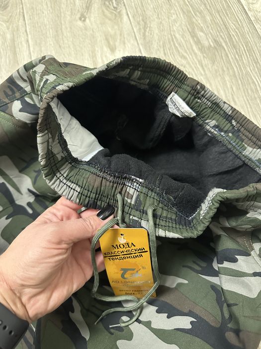 Теплі камуфляжні штани фліс утеплені брюки камуфляж 46