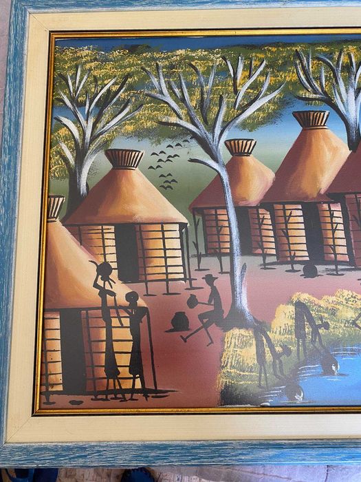 Quadro em Batik - Pinturas de Moçambique