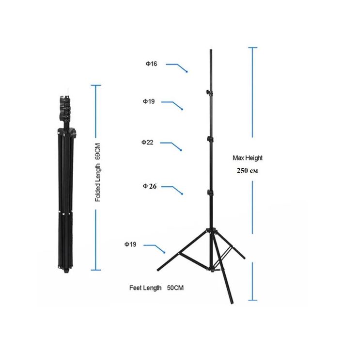 АКЦІЯ!!!Софтбокс на 4 лампи, 50 х 70 см із посиленим штативом на 2.5 м