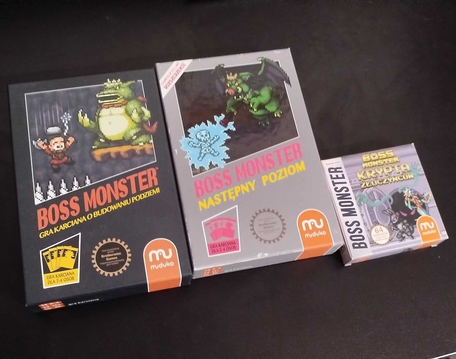 Gra planszowa Boss Monster + Boss Monster Następny Poziom + Krypta Złoczyńców (PAKIET)