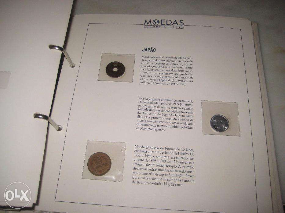 Coleção Completa Moedas Todo o Mundo(pasta+3livros)