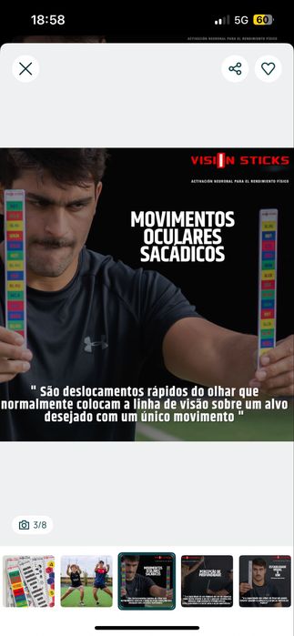 Vision Sticks - Ativação Neuronal para o Rendimento Físico - NOVO