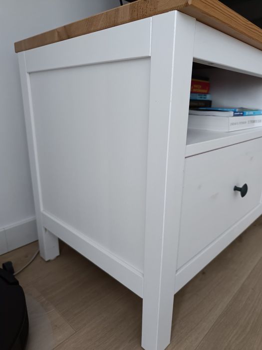 Szafka RTV Ikea Hemnes biała bejca / sosna