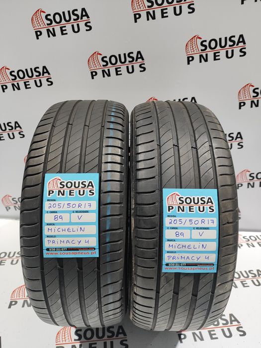 2 pneus semi novos Michelin 205-50R17 primacy 4 89V - Oferta da entreg