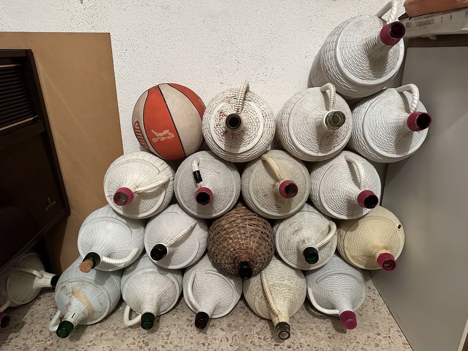 Glass and Straw Demijohns