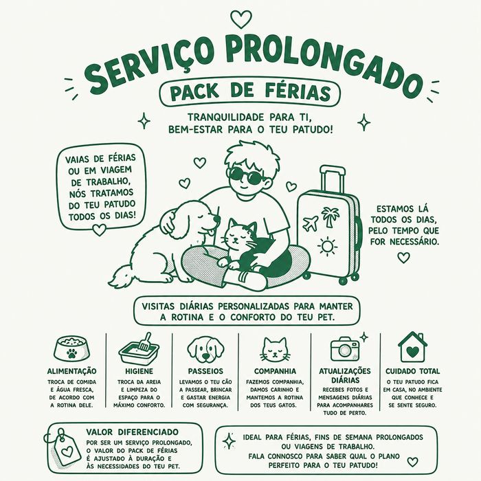 Serviços de Pet sitting e Pet Walking