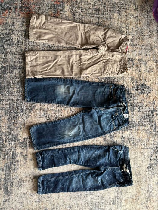 Spodnie długie chłopięce 4 lata - 3szt