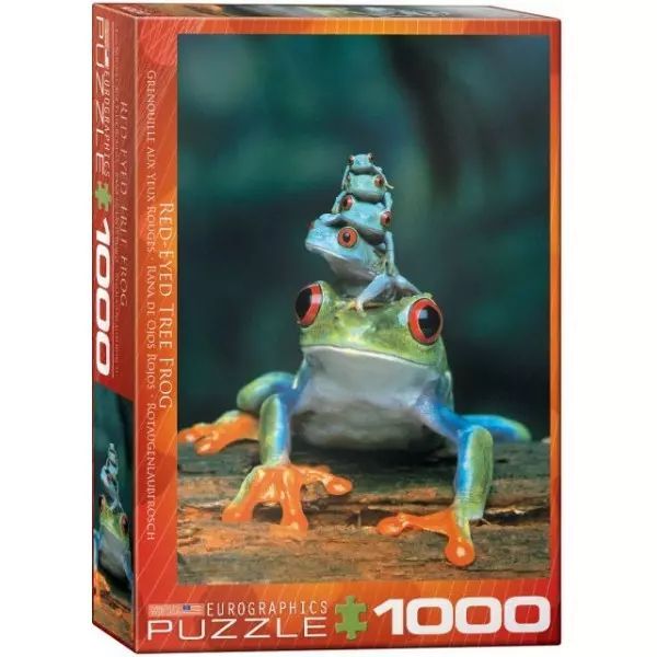 Puzzle 1000 elementów. Rodzinka żab