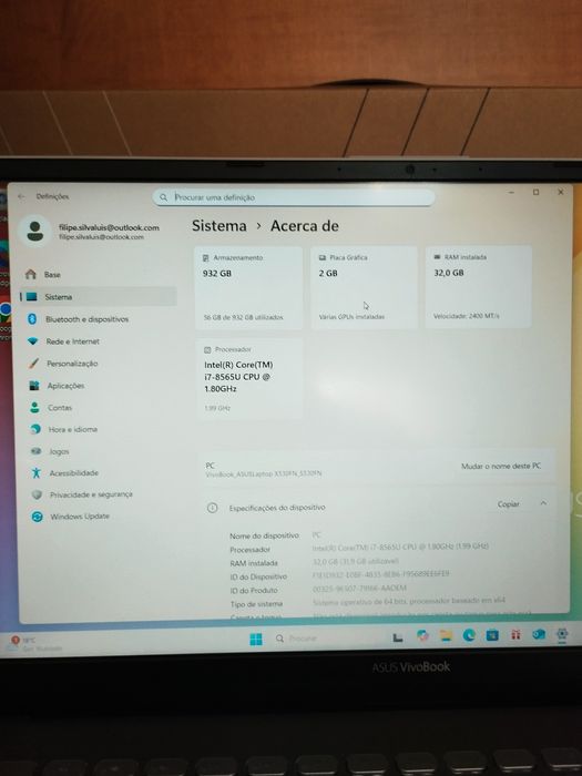 ASUS I7 32gb ram