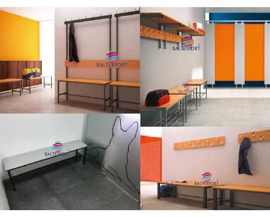 Banco Balneário Corrido Ginásio Escolas Industria Vestiários Mad. Novo
