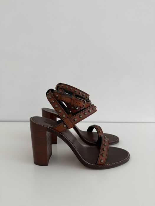 Saint Laurent Leather Sandals - sandały ze skóry