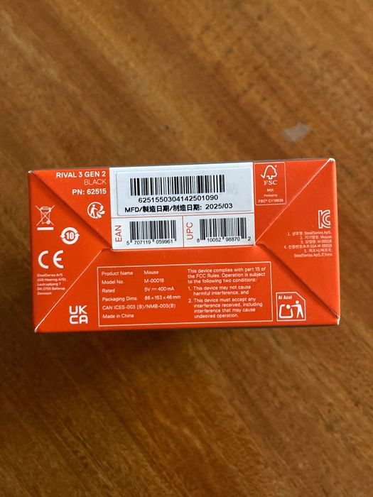 Myszka komputerowa SteelSeries Rival 3 Gen 2