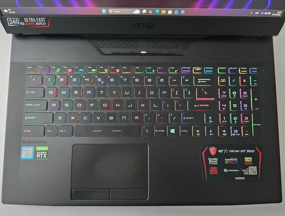 MSI GT76 TITAN I9 9900K/RTX 2080/RAM 64GB/SSD 256GB/240Hz