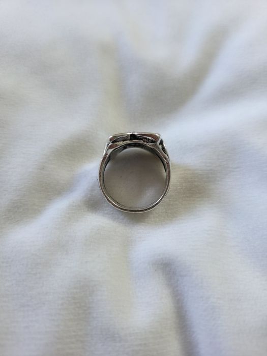 Srebrny pierścionek pierścień sygnet czaszka alternative Gothic emo y2