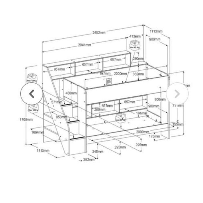 Conjunto Beliche Super Jojo e cómoda Hemnes 8 gavetas ikea