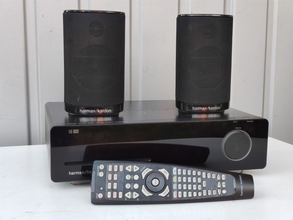 Harman Kardon HS 250 amplituner dvd hdmi pilot+ głośniki Harman Kardon sat-ts2bq kino