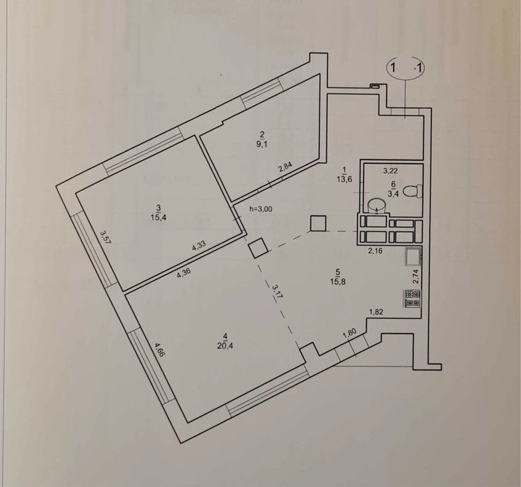 3-кімнатна квартира за адресою вул. Бойчука Михайла (площа 78 м²) - Atlanta.ua - фото 8