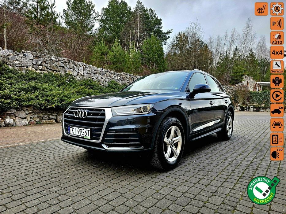 Audi Q5 2.0 TDI 190 KM Quattro S-Tronic Kamera SkóryBezwypadek Niski Przebieg