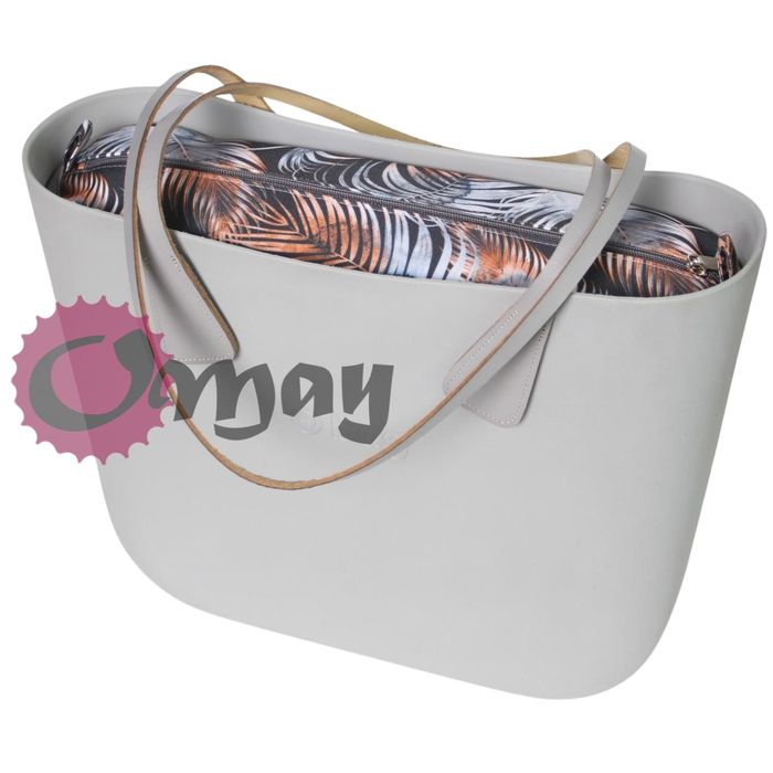Szary organizer do OBAG STANDARD liście miedziane 2 kieszenie OMAY