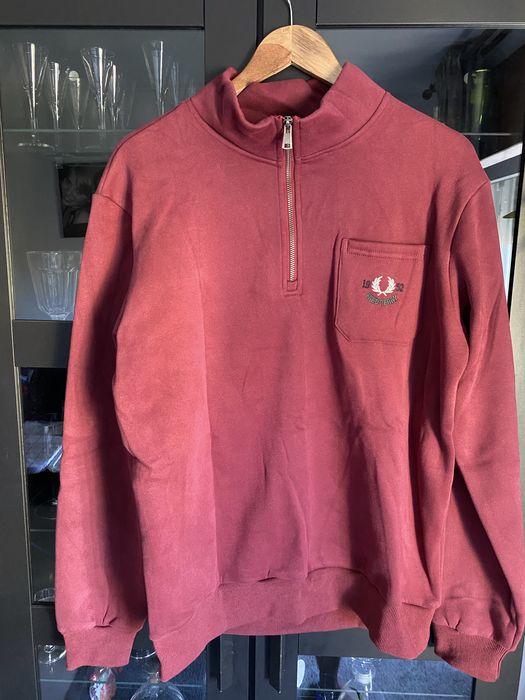 Sweat fred perry vermelha ziper