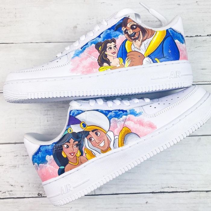 Ręcznie malowane air force 1 buty nike custom disney