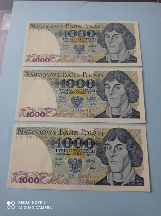 Banknoty 1000zl 1982r